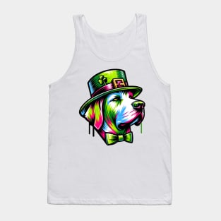 Pointer Dog Celebrates Saint Patrick's Day Cheer Tank Top